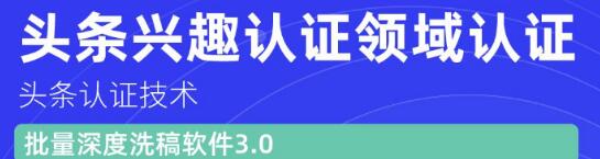 价值600元头条认证技术:头条兴趣认证领域认证准备软件(附批量深度洗稿软件3.0)-网赚36计