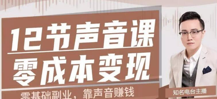 12节声音课,教你靠声音赚钱0成本变现-网赚36计