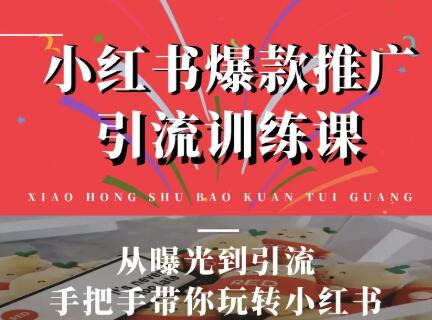 狼叔小红书爆款推广引流训练课，从曝光到引流手把手带你玩转小红书-网赚36计