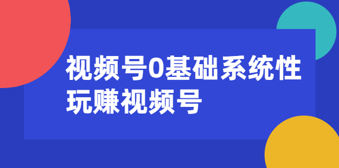 视频号0基础系统性玩赚视频号内容运营+引流+快速变现(20节课)-网赚36计