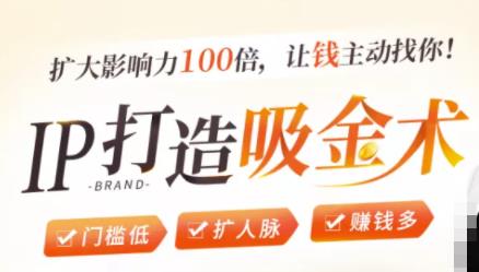 IP打造吸金术：0基础0资源，也能扩大影响力100倍，让钱主动找你！-网赚36计