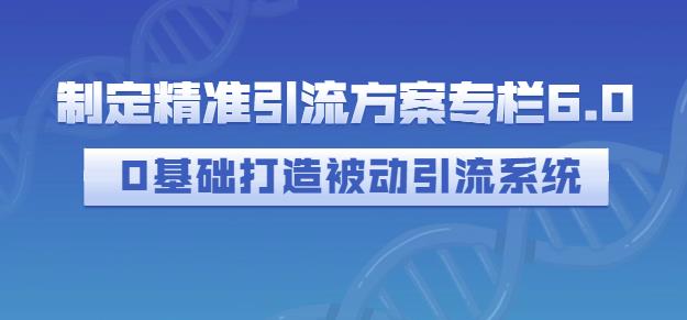 制定精准引流方案专栏6.0，0基础打造被动引流系统-网赚36计