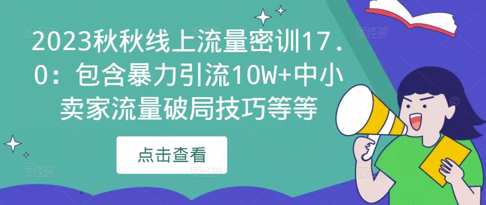 2023秋秋线上流量密训17.0：包含暴力引流10W+中小卖家流量破局技巧等等-网赚36计