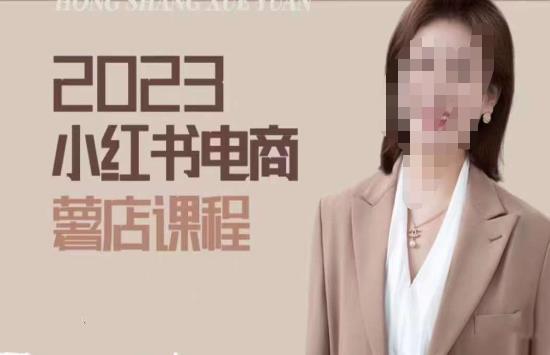 2023小红书电商课,新手小白从0~1玩转小红书薯店电商