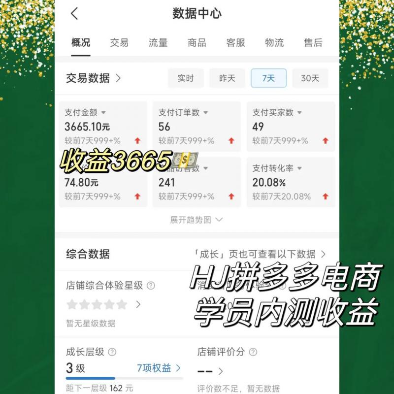 2023拼多多电商项目,稳定一天300~3000+,门槛低,出单快,一部手机即可完成