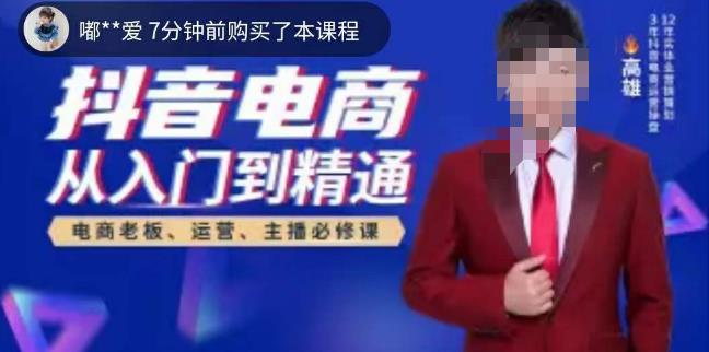 高雄哥·抖音电商从入门到精通，​从账号、流量、人货场、主播、店铺五个方面全面解析抖音电商核心逻辑-网赚36计