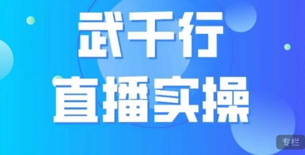 武千行直播实操课，账号定位、带货账号搭建、选品等-网赚36计