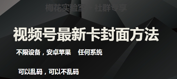 梅花实验室社群最新卡封面玩法3.0，不限设备，安卓苹果任何系统-网赚36计