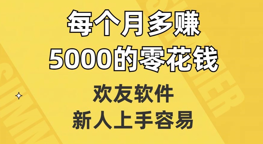欢友软件，新人上手容易，每个月多赚5000的零花钱【揭秘】-网赚36计