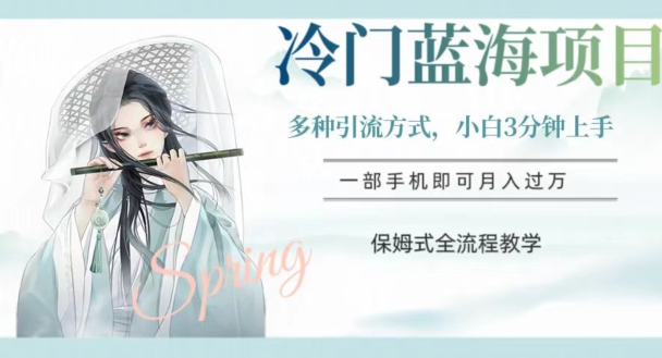 冷门蓝海项目，操作简单，小白3分钟上手，多种引流方式，保姆式全流程教学【揭秘】-网赚36计