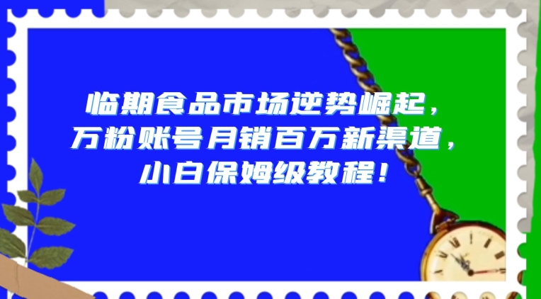 临期食品市场逆势崛起，万粉账号月销百万新渠道，小白保姆级教程【揭秘】-网赚36计