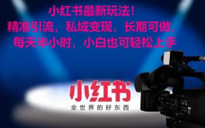 小红书最新玩法！精准引流，私域变现，长期可做，每天半小时，小白也可轻松上手【揭秘】-网赚36计