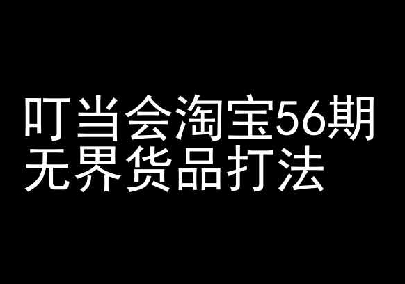 叮当会淘宝56期：无界货品打法-淘宝开店教程-网赚36计