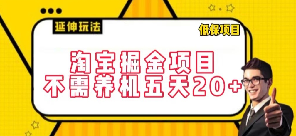 淘宝掘金项目，不需养机，五天20+，每天只需要花三四个小时【揭秘】-网赚36计