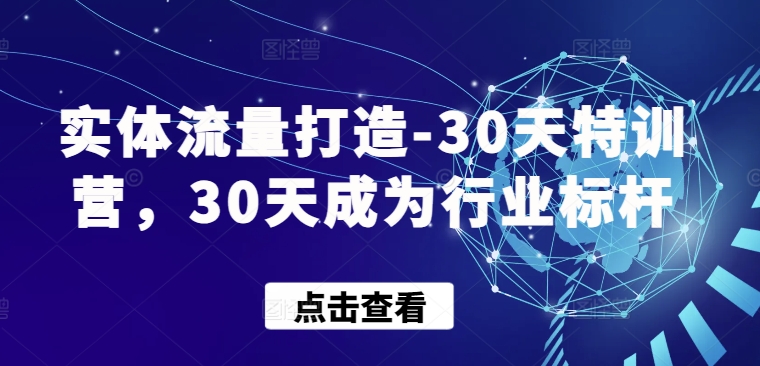 实体流量打造-30天特训营，30天成为行业标杆-网赚36计
