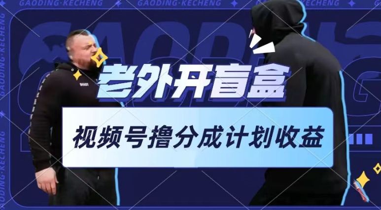 老外开盲盒视频，撸视频号分成计划收益，每天只需一小时，新手小白轻松上手【揭秘】-网赚36计