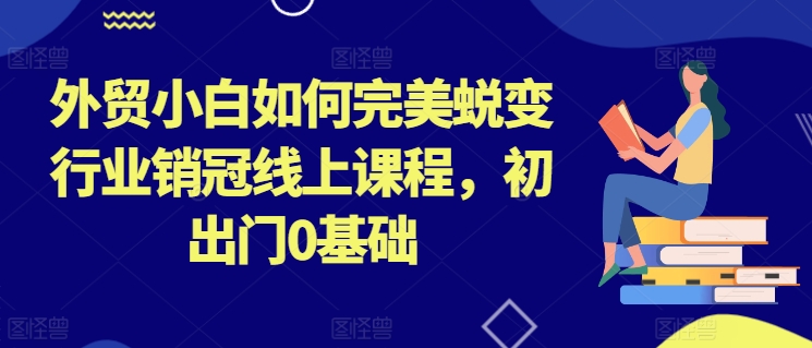 外贸小白如何完美蜕变行业销冠线上课程，初出门0基础-网赚36计