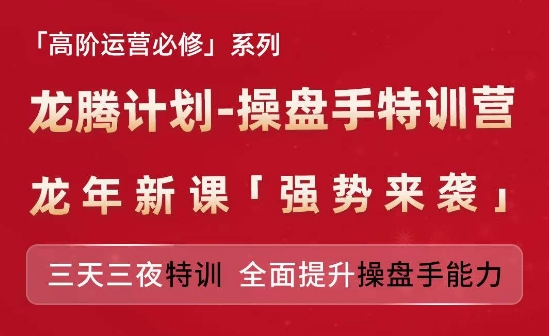 亚马逊高阶运营必修系列，龙腾计划-操盘手特训营，三天三夜特训 全面提升操盘手能力-网赚36计