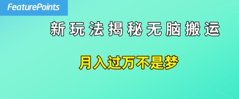 简单操作，每天50美元收入，搬运就是赚钱的秘诀【揭秘】-网赚36计