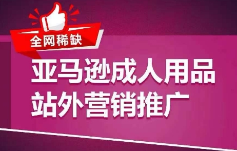 全网稀缺！亚马逊成人用品站外营销推广，​教你引爆站外流量，开启爆单模式-网赚36计