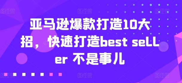 亚马逊爆款打造10大招,快速打造best seller 不是事儿-网赚36计