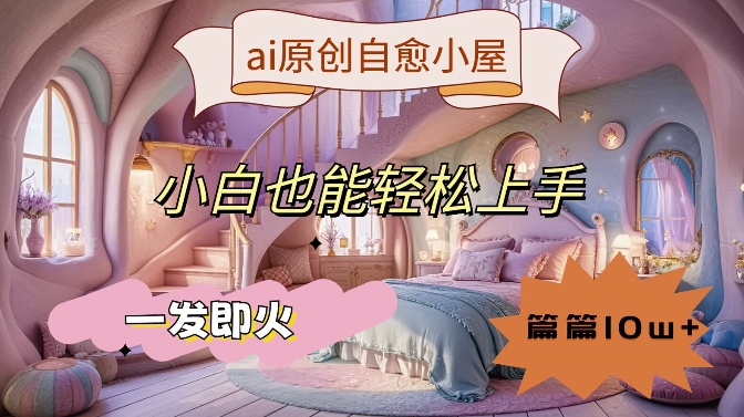 ai原创治愈小屋，小白也能轻松上手，一发即火，篇篇10w+【揭秘】-网赚36计