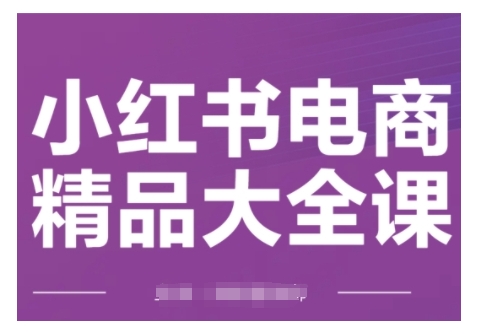 小红书电商精品大全课，快速掌握小红书运营技巧，实现精准引流与爆单目标，轻松玩转小红书电商(更新2月)-网赚36计