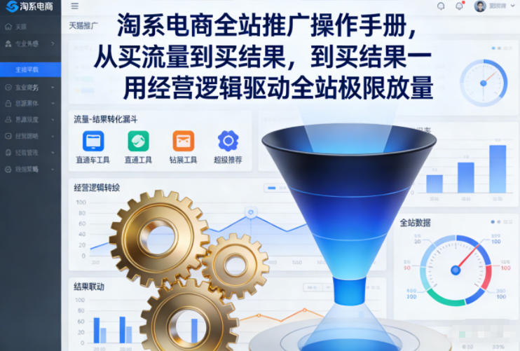 淘系电商全站推广操作手册，从买流量到买结果一用经营逻辑驱动全站极限放量-网赚36计