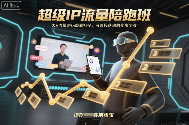 超级IP流量陪跑班，大V流量密码倾囊相授，可直接落地的实操步骤-网赚36计