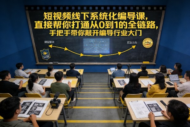 短视频线下系统化编导课，直接帮你打通从0到1的全链路，手把手带你敲开编导行业大门-网赚36计