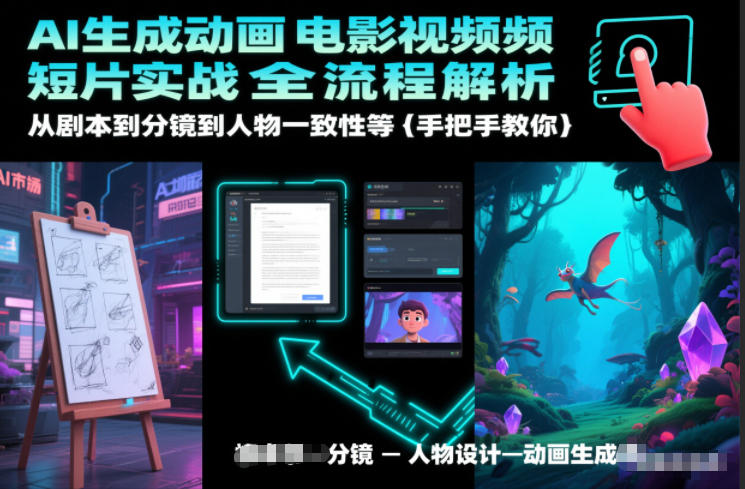 AI生成动画电影视频短片实战全流程解析，从剧本到分镜到人物一致性等手把手教你-网赚36计