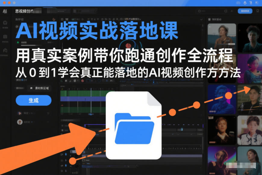 AI视频实战落地课，用真实案例带你跑通创作全流程，从0到1学会真正能落地的AI视频创作方法-网赚36计