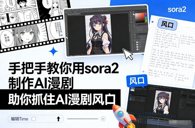 手把手教你用sora2制作AI漫剧，助你抓住AI漫剧风口-网赚36计