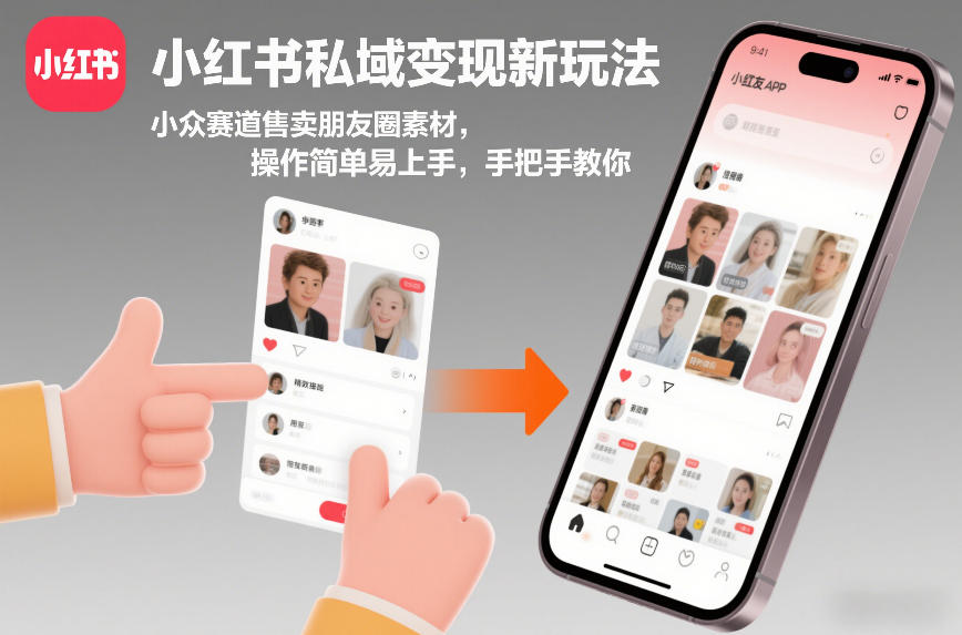 小红书私域变现新玩法，小众赛道售卖朋友圈素材，操作简单易上手，手把手教你-网赚36计