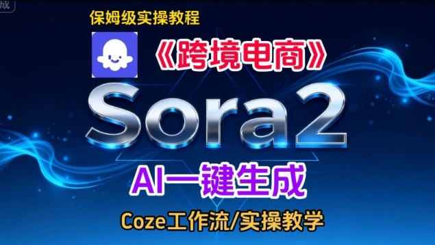 Sora2生成《跨境电商》英文短视频，实操搭建教学课，通俗易懂，包教包会-网赚36计