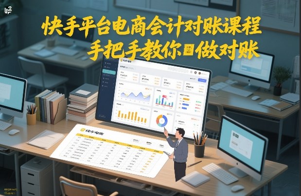 快手平台电商会计对账课程，手把手教你做对账-网赚36计