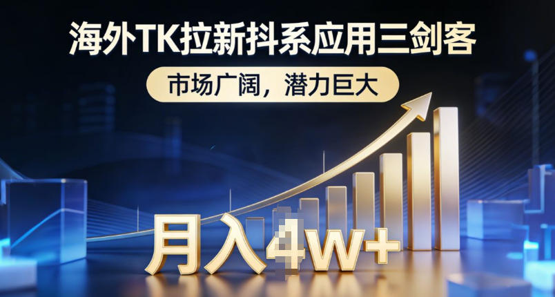 海外TK拉新抖系应用三剑客，市场广阔，潜力巨大，月入1w+-网赚36计