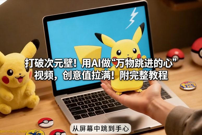 打破次元壁！用AI做【万物跳进手心】视频，创意值拉满！附完整教程-网赚36计