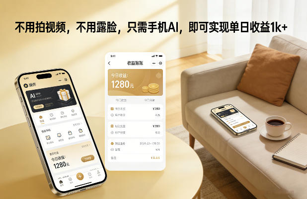 不用拍视频,不用露脸,只需手机AI,即可实现单日收益1k+【揭秘】-网赚36计