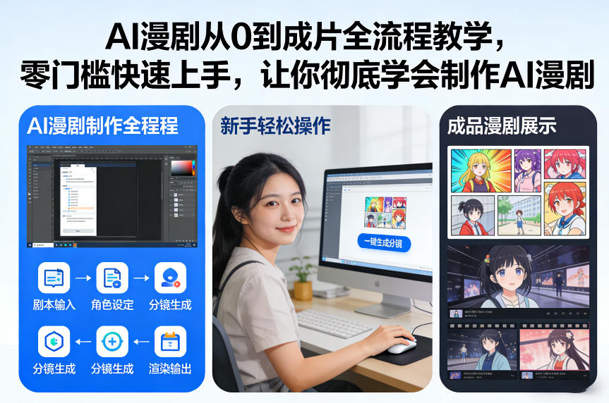 AI漫剧从0到成片全流程教学，零门槛快速上手，让你彻底学会制作AI漫剧【保姆级教程】-网赚36计