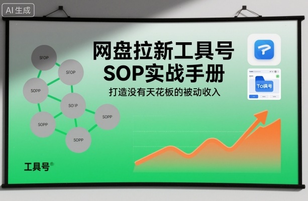 网盘拉新工具号SOP实战手册，打造没有天花板的被动收入-网赚36计
