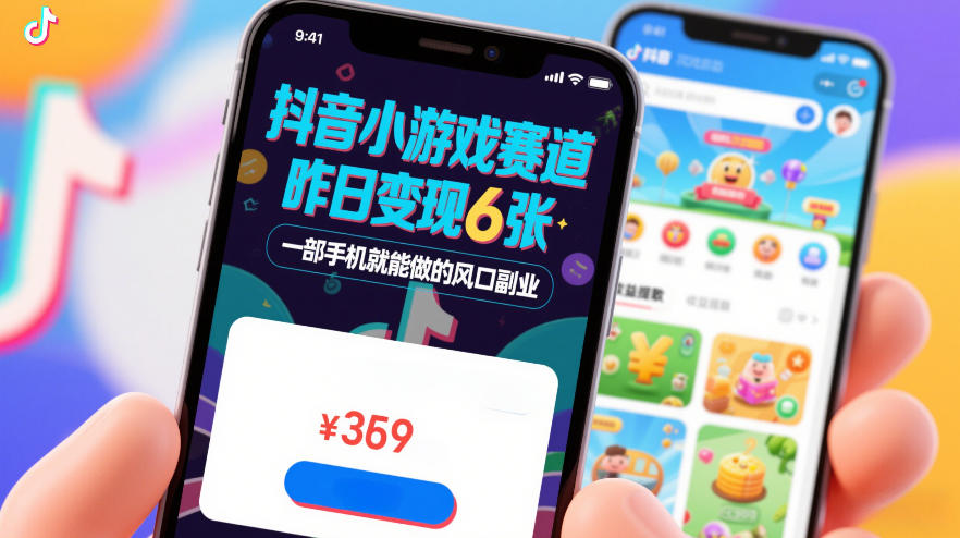抖音小游戏赛道，昨日变现600+，零基础一部手机就能做的风口副业【揭秘】-网赚36计