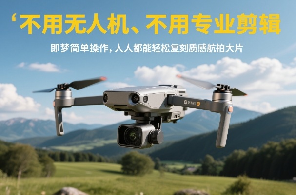不用无人机、不用专业剪辑，即梦简单操作，人人都能轻松复刻质感航拍大片-网赚36计
