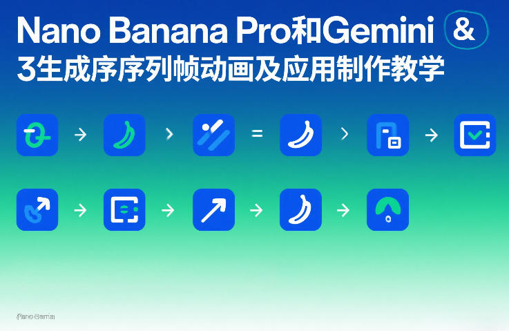 Nano Banana Pro和Gemini 3生成序列帧动画及应用制作教学-网赚36计