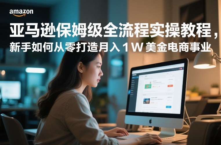 亚马逊保姆级全流程实操教程，新手如何从零打造月入1W美金电商事业-网赚36计