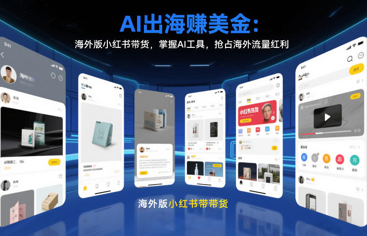 AI出海賺美金：海外版小红书带货，掌握AI工具，抢占海外流量红利（更新2026）-网赚36计