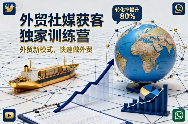 外贸社媒获客独家训练营,外贸新模式,快速做外贸(更新26年2月)-网赚36计