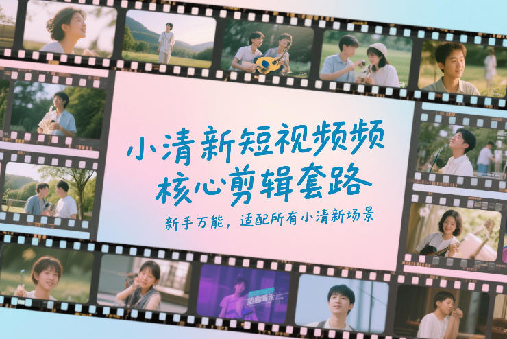 小清新短视频核心剪辑套路,新手万能,适配所有小清新场景-网赚36计