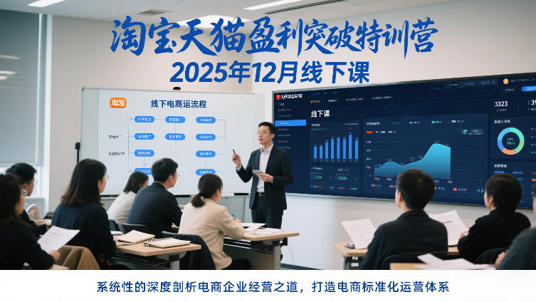淘宝天猫盈利突破特训营25年12月线下课，系统性的深度剖析电商企业经营之道，打造电商标准化运营体系-网赚36计