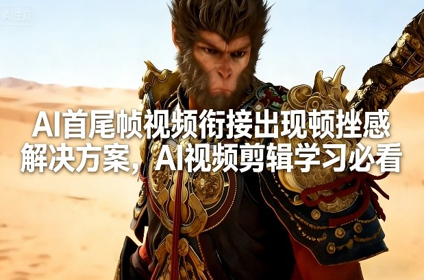 AI首尾帧视频衔接出现顿挫感解决方案，AI视频剪辑学习必看-网赚36计